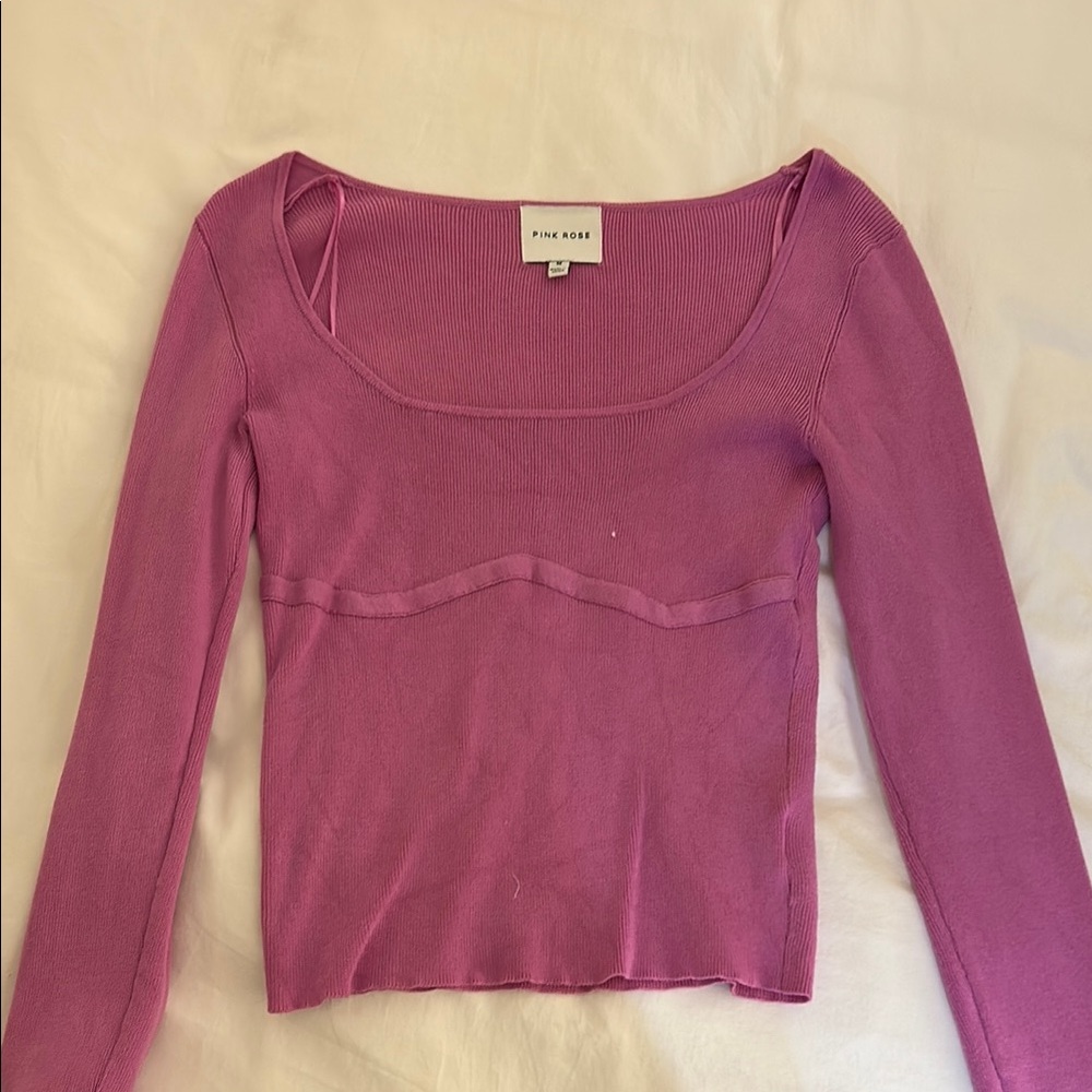 Pink Rose Women's Pink Long Sleeve Top